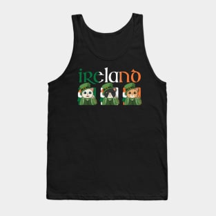 Cute Cats Flag Of Ireland Tank Top